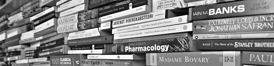 Banner billede af en masse bøger