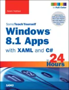 Product cover for Windows 8.1 Apps with XAML and C# Sams Teach Yourself in 24 Hours
