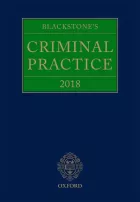 Product cover for Blackstone's Criminal Practice 2018