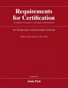 Product cover for Requirements for Certification of Teachers, Counselors, Librarians, Administrators for Elementary and Secondary Schools, 2021-2022