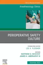 Product cover for Perioperative Safety Culture, An Issue of Anesthesiology Clinics