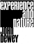 Product cover for Experience and Nature