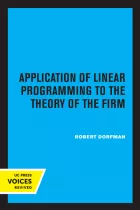 Product cover for Application of Linear Programming to the Theory of the Firm