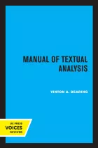 Product cover for Manual of Textual Analysis