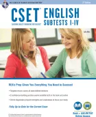Product cover for CSET English Subtests I-IV Book + Online