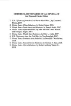 Product cover for Historical Dictionary of United States-Africa Relations