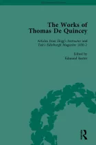 Product cover for The Works of Thomas De Quincey, Part III vol 17