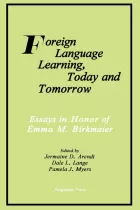 Product cover for Foreign Language Learning, Today and Tomorrow