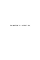 Product cover for Experience and Reflection