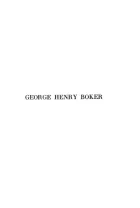 Product cover for George Henry Boker