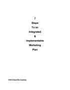 Product cover for 7 Steps to an Integrated &amp; Implementable Marketing Plan