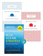 Product cover for Blue Ocean Strategy with Harvard Business Review Classic Articles &amp;quote;Blue Ocean Leadership&amp;quote; and &amp;quote;Red Ocean Traps&amp;quote; (3 Books)
