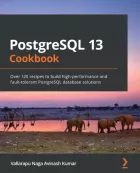 Product cover for PostgreSQL 13 Cookbook