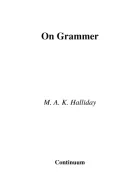 Product cover for On Grammar