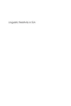 Product cover for Linguistic Relativity in SLA
