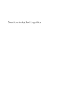Product cover for Directions in Applied Linguistics