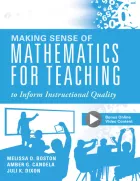 Product cover for Making Sense of Mathematics for Teaching to Inform Instructional Quality