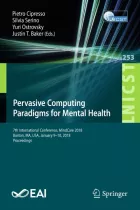 Product cover for Pervasive Computing Paradigms for Mental Health