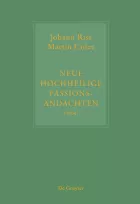 Product cover for Johann Rist / Martin Coler, Neue Hochheilige Passions-Andachten (1664)