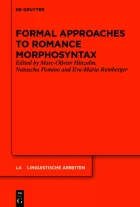 Product cover for Formal Approaches to Romance Morphosyntax