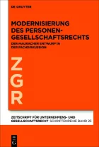 Product cover for Modernisierung des Personengesellschaftsrechts