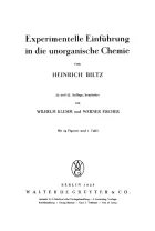 Product cover for Experimentelle Einführung in die unorganische Chemie