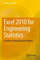 Product cover for Excel 2010 for Engineering Statistics