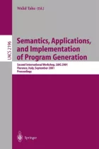Product cover for Semantics, Applications, and Implementation of Program Generation