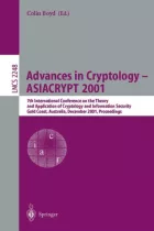 Product cover for Advances in Cryptology — ASIACRYPT 2001