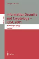 Product cover for Information Security and Cryptology - ICISC 2001