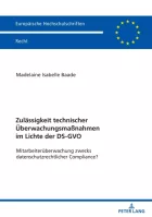 Product cover for Zulaessigkeit technischer Ueberwachungsmaßnahmen im Lichte der DS-GVO