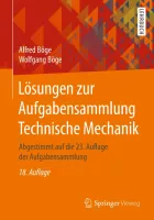 Product cover for Lösungen zur Aufgabensammlung Technische Mechanik