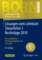 Product cover for Lösungen zum Lehrbuch Steuerlehre 1 Rechtslage 2018