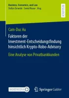 Product cover for Faktoren der Investment-Entscheidungsfindung hinsichtlich Krypto-Robo-Advisory