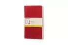 Product cover for Moleskine Cahier. large. plain. red. SET OF THREE