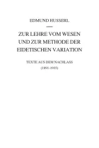 Product cover for Zur Lehre vom Wesen und zur Methode der eidetischen Variation