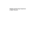 Product cover for Modeling and Measuring Competencies in Higher Education