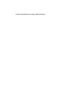 Product cover for Critical Foundations in Young Adult Literature